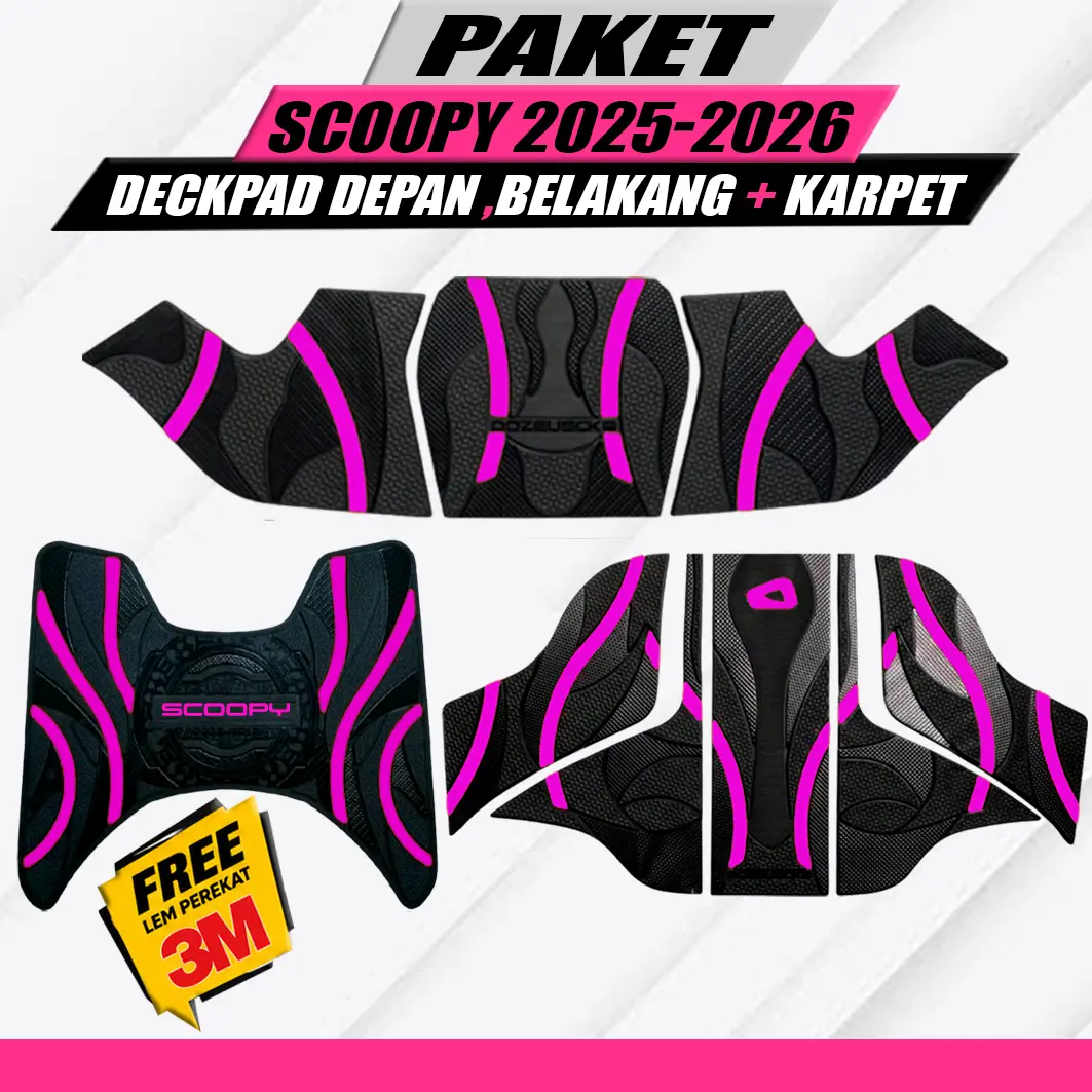 Deckpad Dan Karpet Scoopy 2025 2026 Gratis Perekat 3M Aman Tidak membekas Ke Body