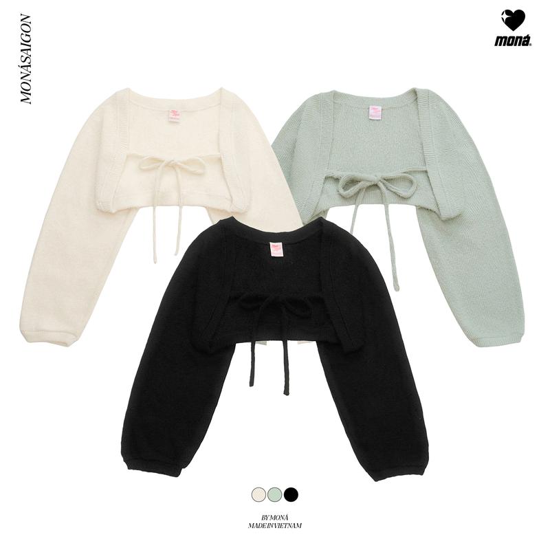 Áo khoác cardigan nữ MONÁ chất len phối lông mềm mịn - JENA CARDIGAN