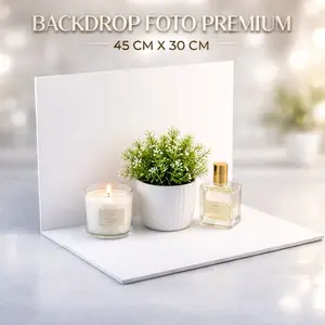 Alas Konten putih polos Lipat 30x45 cm MDF Waterproof untuk Fotografer dan Usaha Online