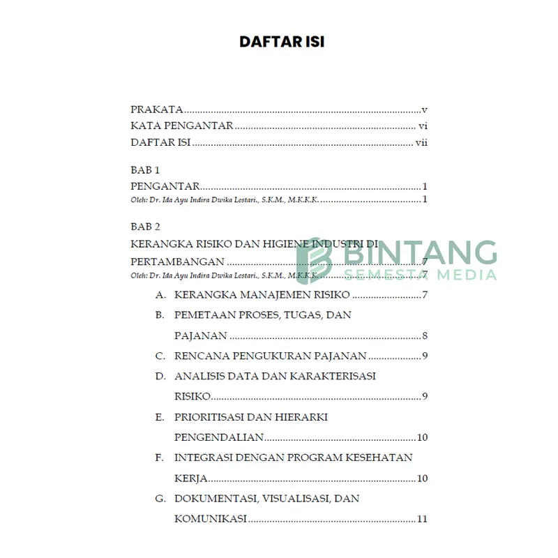 Bintang Semesta Media - Analisis Risiko Kesehatan Kerja dan Penyakit Akibat Kerja pada Pekerja Tambang