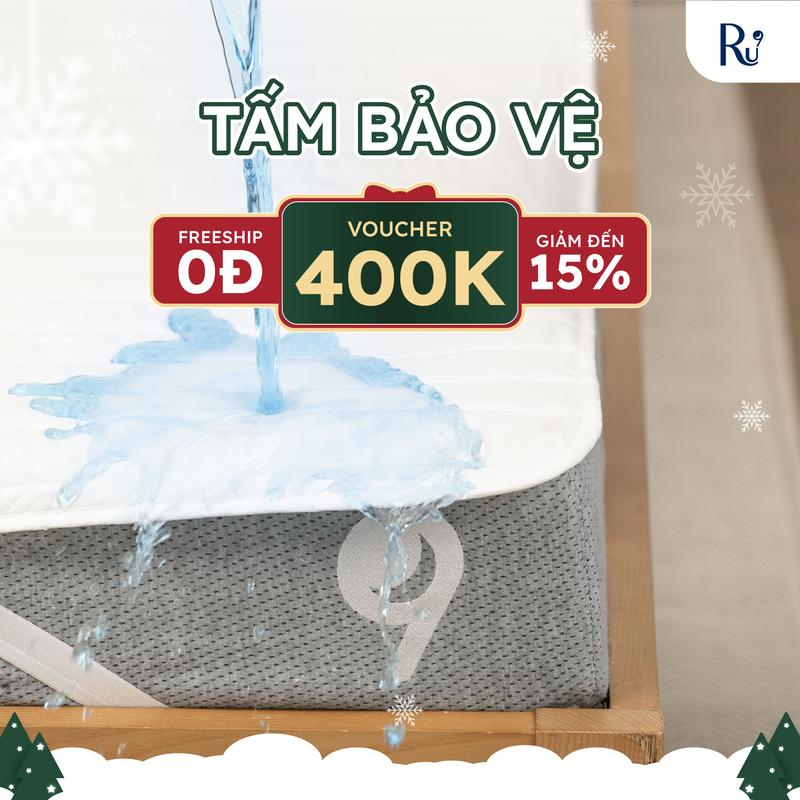 Tấm Bảo Vệ Nệm Ru9 | Mattress Protector | Chống Thấm Tuyệt Đối | Thông Thoáng - Mềm Mại | 6 Kích Thước | 2 Màu Sắc