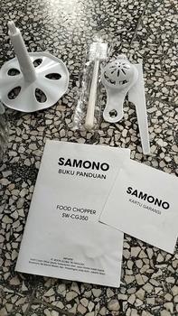 Product Review of (GREBEK GUDANG KETARKETIR) SAMONO 2.5 Liter Food Chopper Multifungsi Penggiling Daging Penghalus Makanan Pisau Stainless Praktis Garansi 1 Tahun (SW-CG350) from N**2 1