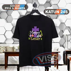 KAOS HAPPY EASTER SALIB UNGU ANAK - DEWASA PAKAIAN PRIA & PAKAIAN DISTRO