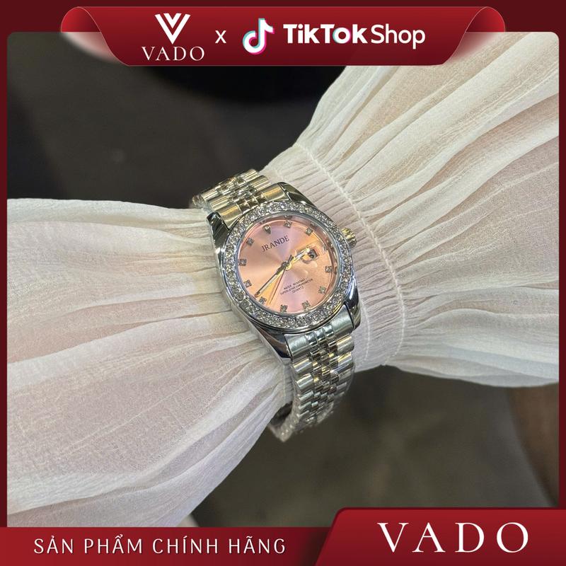 MEGA - DH9850J JRANDE Đồng Hồ Nữ Sang Chảnh Mặt Tròn Mặt Đính Viền Đá Dây Kim Loại Phong Cách Thời Trang Và Sang Trọng - DH9850 JRANDE