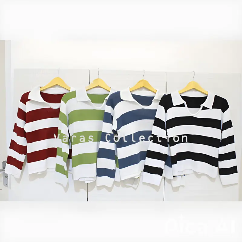 Varas Collection - Favor Sweater Rajut Wanita Murah Korean Style Collarneck - Fit, Baju Knitwear Motif Panjang Atasan Oversize Basic 3