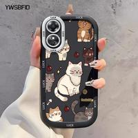 Gambar YWSBFID Casing Hp untuk OPPO A17 A17K Case Pola Kucing lucu Kasing Macarons Cesing Silikon Softcase kepulan krim Casing - Gaya1, OPPO A17 dari YWSBFID MALL Kab. Tangerang 3 Tokopedia