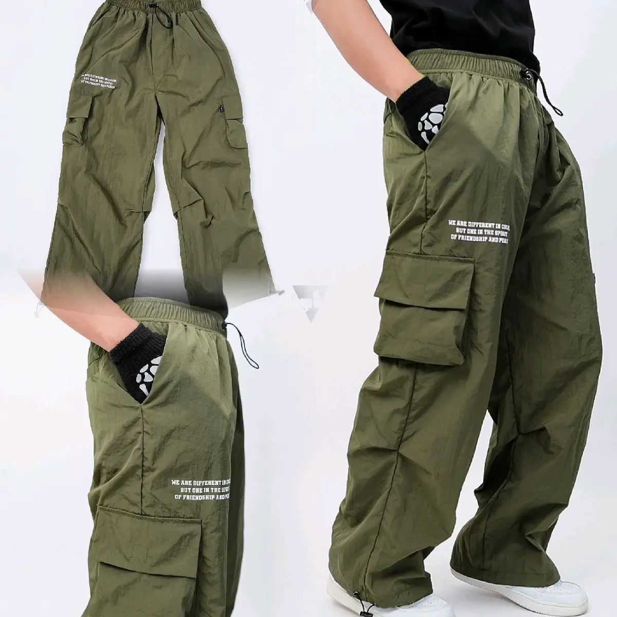 Nagoya Bisa Cod Celana Trackpants Cargo Army Taslan Anti Air Cargo Trackpants Parasut Hiking Distro Bandung Outfit Cowok Mendaki Gunung 2025 Outdoor