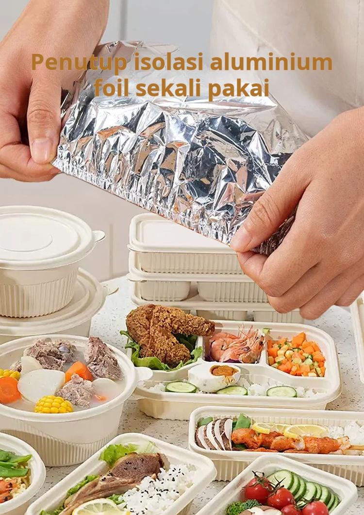 Film Isolasi Aluminium Foil untuk Peralatan Makan, Penutup Penghangat Makanan, Penutup Penyimpanan Makanan Aluminium Foil Food Grade, Penutup Termostat, Penutup Kotak Makan Siang