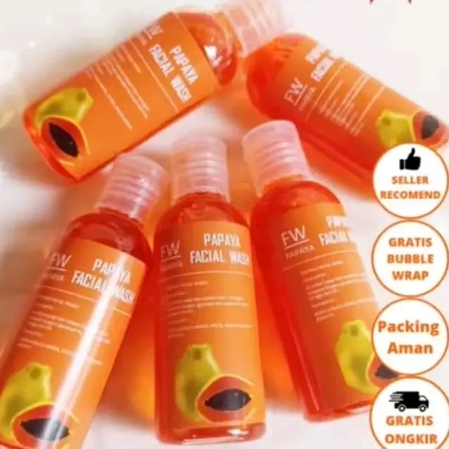 Sabun Papaya Cair Kental Harum Membersihkan Kulit 30ml - Pencerah pepaya glowing premium Facial Kusam Mencerahkan Perawatan Wajah Niacinamide Berminyak Muka Cairan Kotoran Wanita