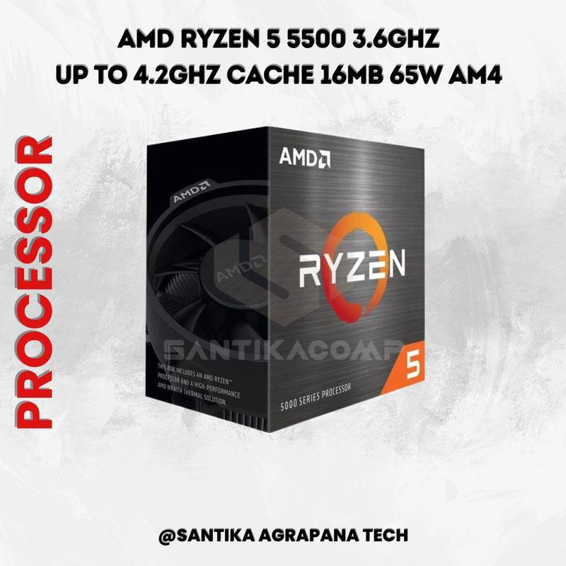 Processor AMD Ryzen 5 5500 6 Core 12 Threads AM4 - Shop | Tokopedia