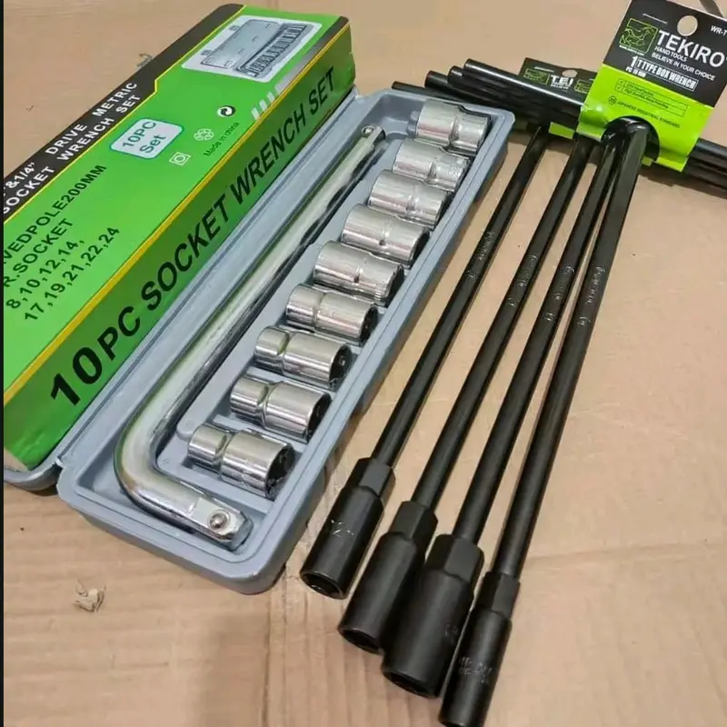 Paket Kunci T Set 4 Pcs Tekiro + Kunci Shock Sok Set 10pcs 8-24mm KTP TOOLS / Lengkap Murah 5