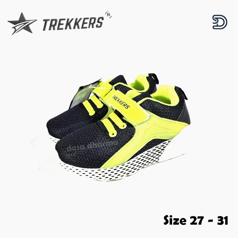 Sepatu Trekkers Anak Sneakers Sekolah TK SD Hitam Sitrun Putih Ukuran 27-31 0