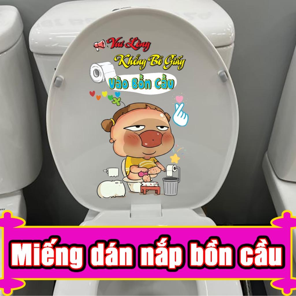 Miếng dán toilet Nhắc nhờ nơi cộng nhà hàng, quán nhậu. Decal Trang Trí Nắp Bồn Cầu Dễ Thương Miếng Dán Toilet Chống Thấm Nước Size Lớn & Nhỏ PVC Trong Suốt Dán Trang Trí Toilet Nhà Vệ Sinh Tường Gạch Men Gỗ Nhựa