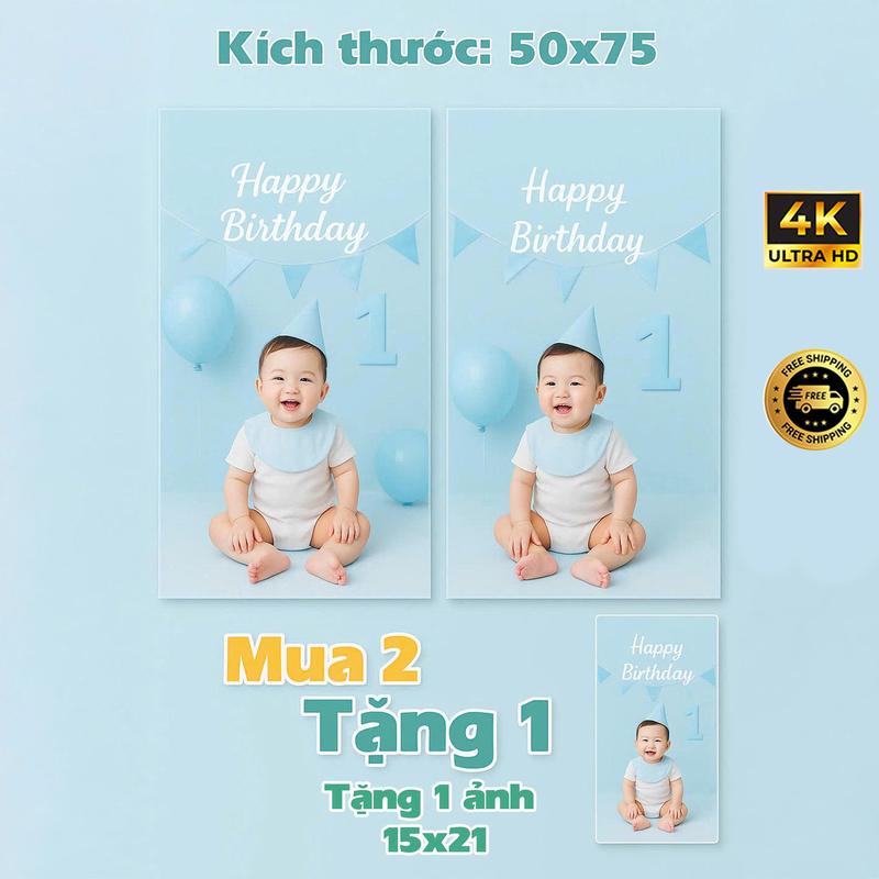 50x75 cm Ảnh tráng gương 4K HD treo tường decor trang trí