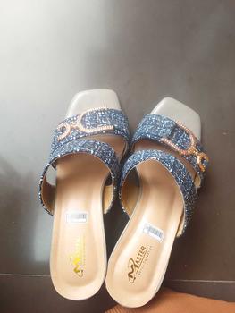 Product Review of Sultan Shoes | Sendal Hak Tahu 5 cm Wanita Flat Slop Tali Kokop Kekinian Aksesoris Gesper Rantai D | Sandal High Heel 5cm CasuaL from M**a 0