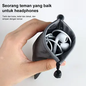 Headphones Storage Bag Drawstring Bag Storage Bag Large Capacity