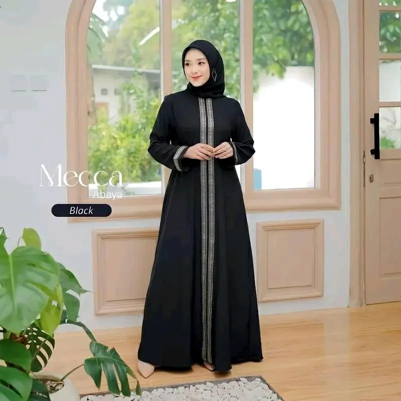 Gamis lebaran Abaya Dubai/Gamis Maxi Jumbo Abaya Renda FF Kekinian/Gamis mewah saudi abaya premium 3