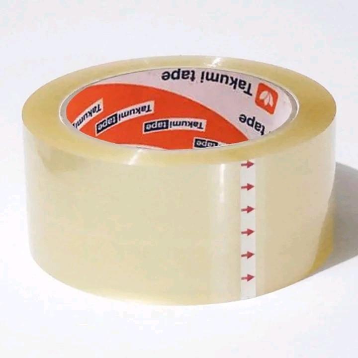 PAKET HEMAT 2 PCS Lakban Tape Putih Bening Besar Lebar 45mm x 100 yard Tebal Kuat Lengket dan Tidak Mudah Putus 3