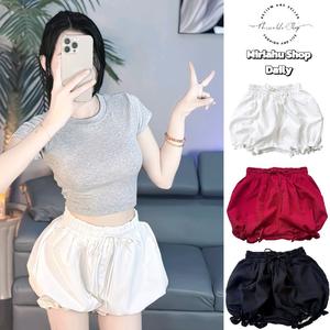 Quần Bí Nhún Lai Lưng Cao Freesize Rút Dây Thun Có Túi (Có Lót), Nữ Women Voan Voi Plants