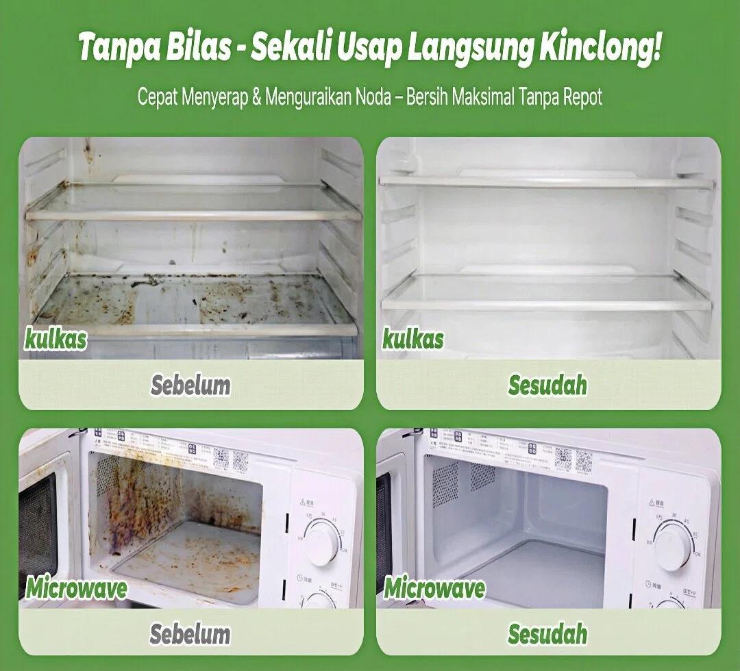 ZEE WON Pembersih Lemak Dapur Serbaguna 450ml - Semprot Lumer Bersih Tanpa Gosok Keras & Aman untuk Semua Permukaan