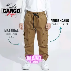 joger cargo Celana anak perempuan 1-13 tahun Korean style American drill  Fashion anak  Cewe kekinian