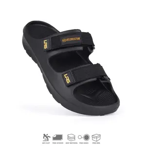 Sandal Pria Arnoud Yellow  Hitam Black Sandal Casual Slop LRS Sandal Pria Selop
