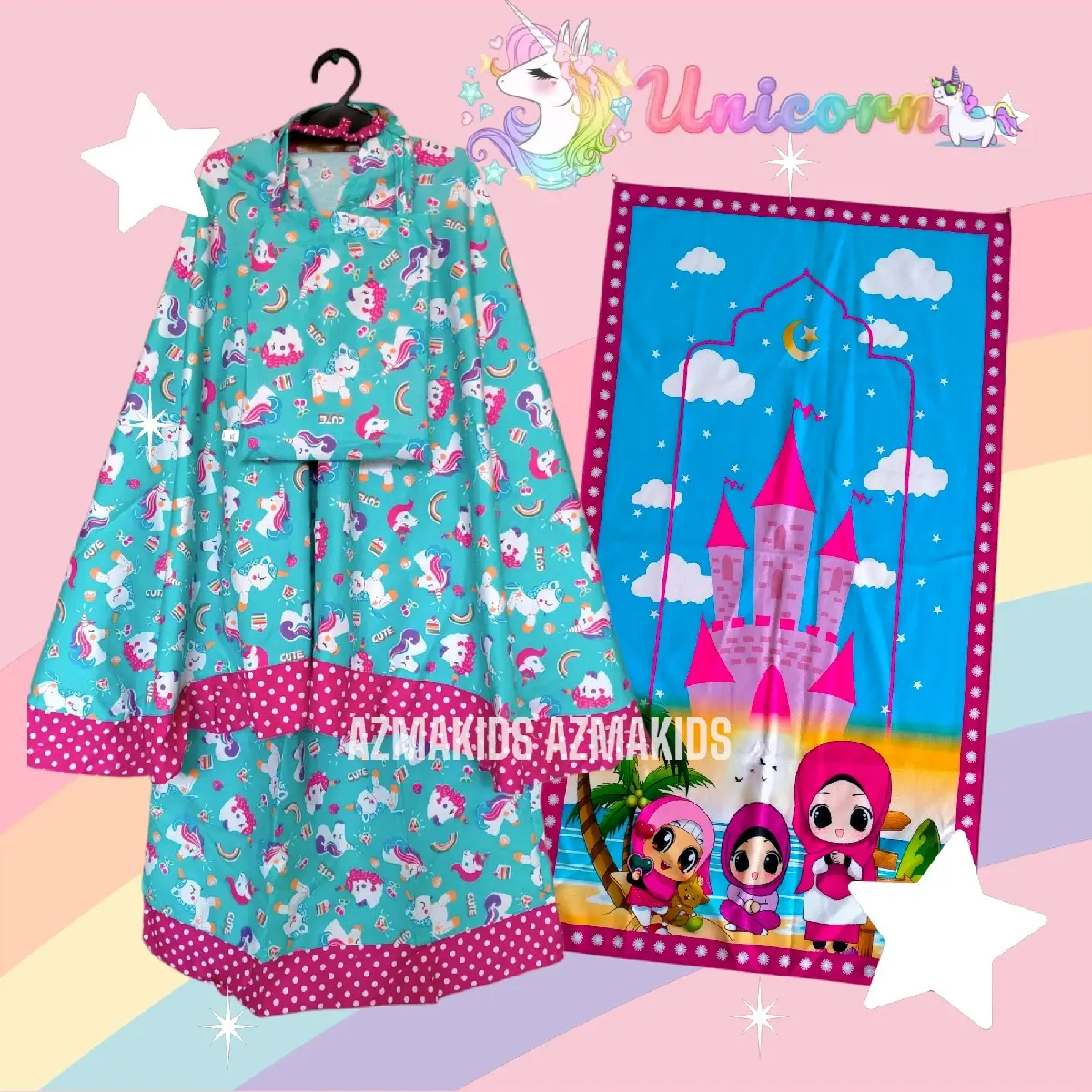 MUKENA ANAK PONY - MUKENA ANAK KARAKTER PONY - MUKENA UNICORN - MUKENA ANAK LUCU