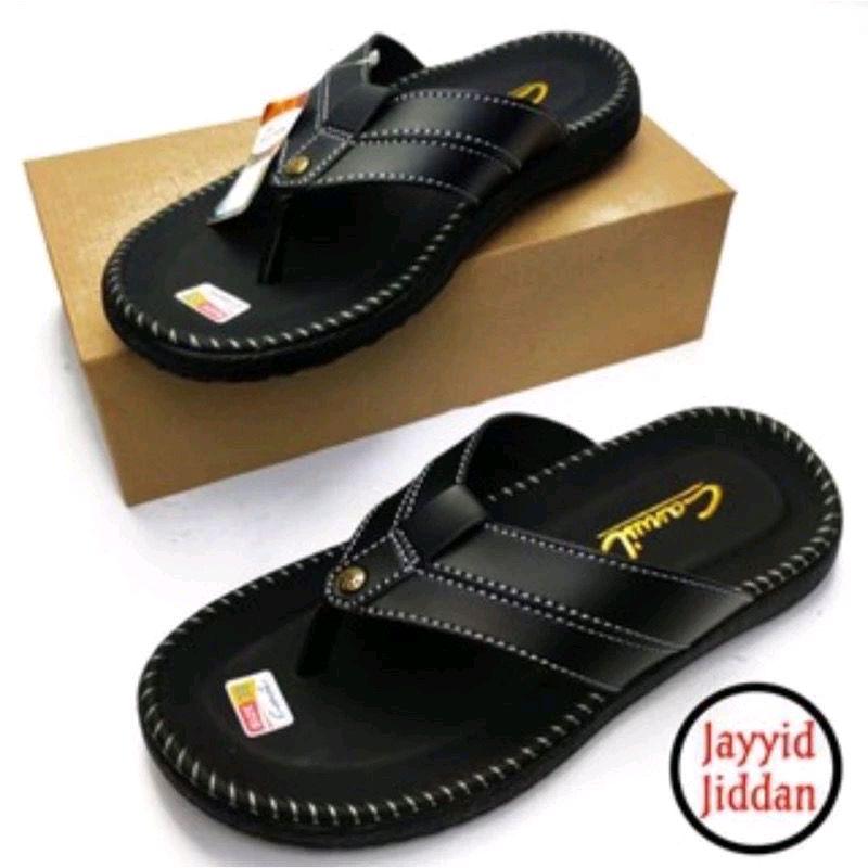 Sandal Pria Slop Pria Kulit Original 100% Sendal Casual Kekinian Laki Laki Terbaru 8