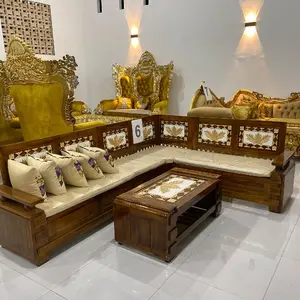 Domini Daun Kayu Jati Set Sofa Ruang Tamu Mewah dengan Desain Elegan dan Kualitas Terbaik