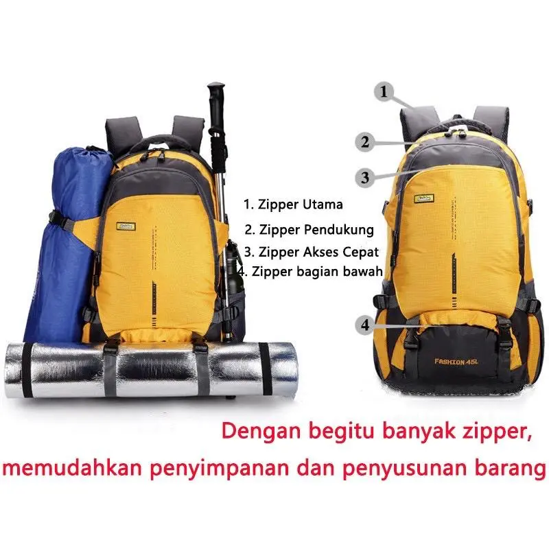 Techdoo Tas Ransel Gunung Olahraga Hiking Climbing Traveling 45L TRG02 4