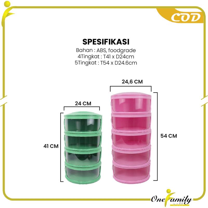 [COD] OFM C418 Tudung Saji Susun Penutup Makanan Anti Debu 8