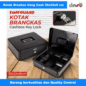 Kotak Brankas Uang Cash Safebox Key Lock 30x24x9cm - 25x20x9CM - TaffGUARD 300A