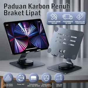 L-003 Tablet Stand Holder Aluminium Alloy For iPad Pro 12.9/Pro 11/Gen 7/Gen 8/Gen 9/10.2 Mini 6 360 Degree