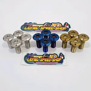 1 Baut piringan cakram M8×20 gold blue silver baut piringan motif bintik 1 pcs universal beat vario scoopy mio mx ninja supra fu rx king dll