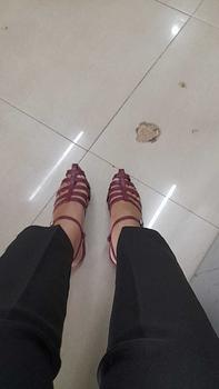 Product Review of Davikal Sandal Wanita Heel Ujung Runcing Hak 3 Cm Ringan & Nyaman from m**6 0