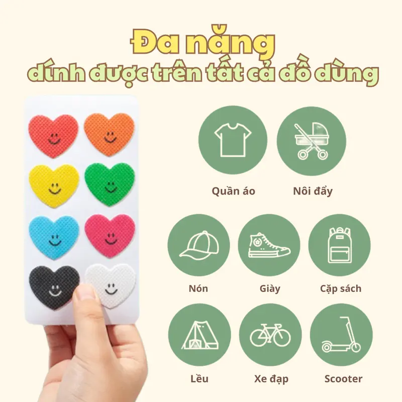 Product Introduction of [Mua 5 tặng 1/ Mua 8 tặng 2] Set 8 sticker dán chống muỗi, côn trùng Dotori Trái tim cho Bé và Gia đình 4