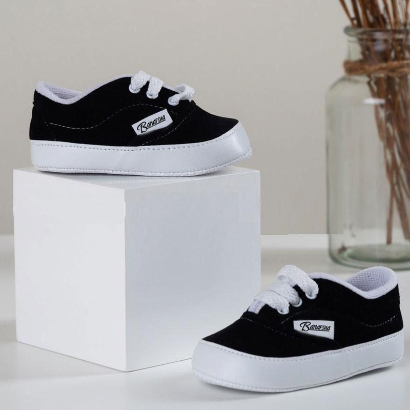 Product Introduction of SEPATU BAYI laki laki 0 12 bulan SNEAKERS HITAM NEW DESIGN trend masa kini murah & lucu rekomendasi sepatu balita lembut & nyaman Kaki Laki-Laki & Perempuan 6