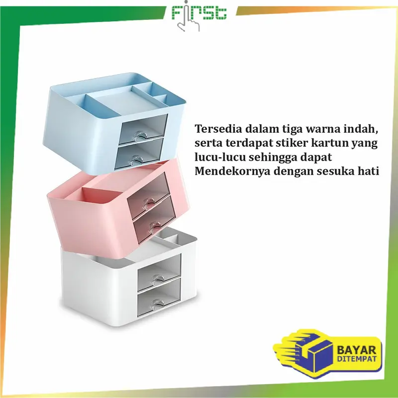 [COD] FH C1002 Kotak Penyimpanan Rak Kosmetik Alat Tulis Kantor Multifungsi 4