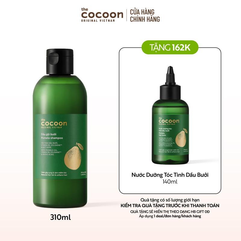 Dầu gội bưởi Cocoon giúp giảm gãy rụng và làm mềm tóc 310ml