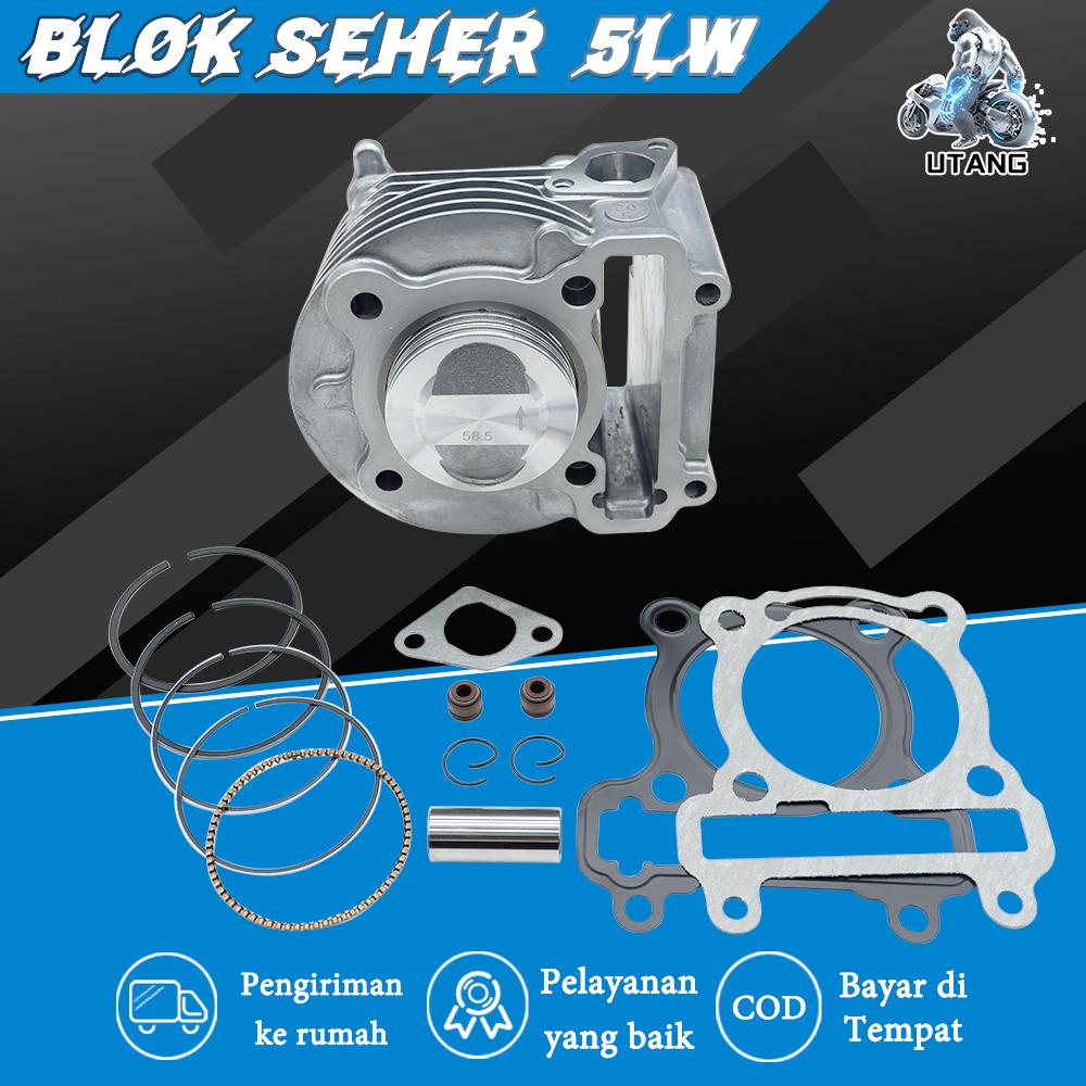 BLOK SEHER 1 SET 58.5mm MIO KARBU / MIO SPORTY / MIO SMILE / MIO SOUL KARBU / NOUVO / 58.5mm BLOCK PISTON ASSY CYLINDER / CILINDER
