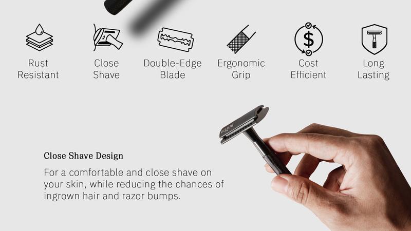 Product Introduction of BOVEM Align Razor: Premium Single Blade Safety Razor for Face and Beard – Double Edge Shaving Razor with Razor Stand Comfort 2