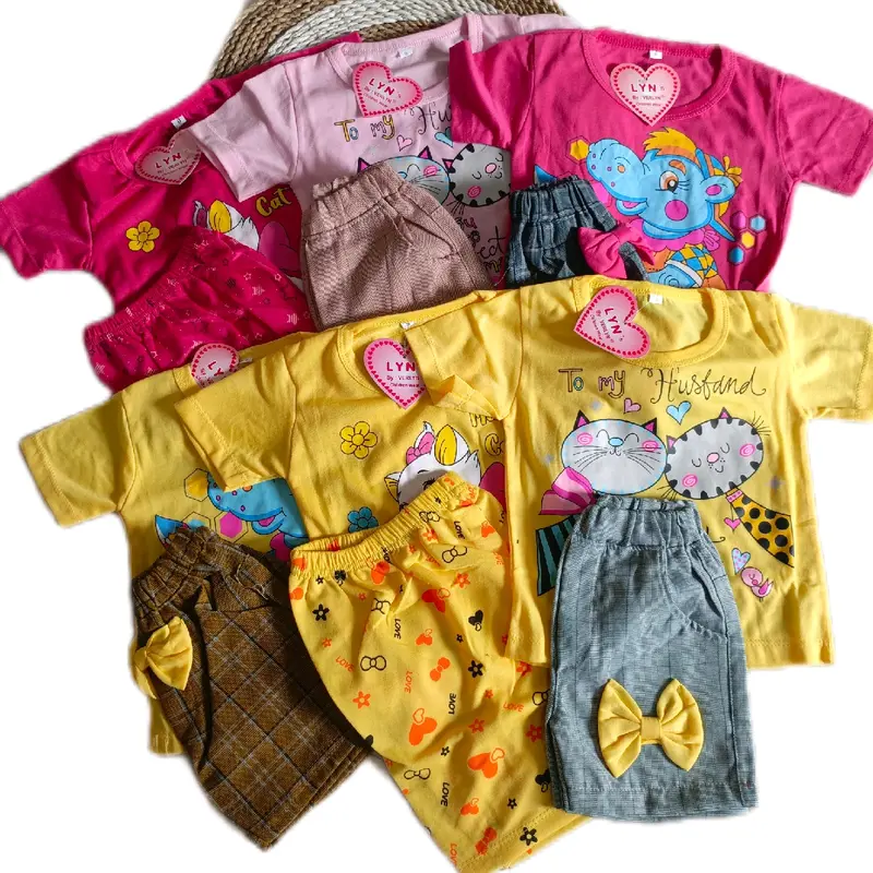 Setelan Kaos Anak Perempuan Usia 1 Tahun 0