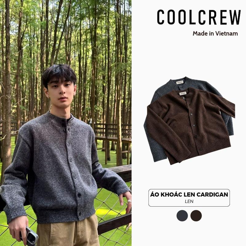 Áo Khoác Len Cardigan COOLCREW Basic Mềm Mịn Form Rộng Unisex Phong Cách Hàn Quốc ALD04 ALD073