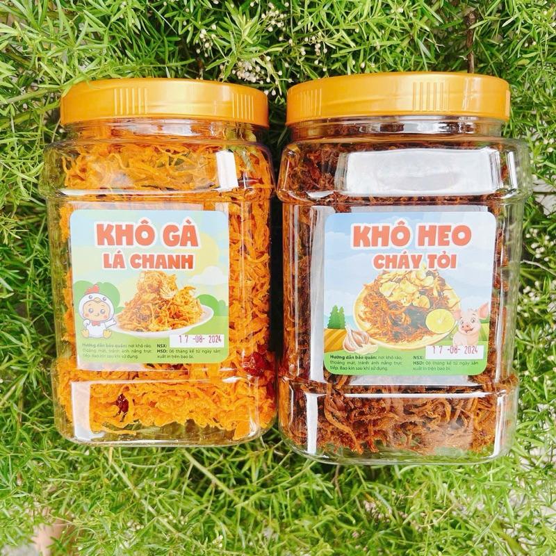 Chính hãng khô Gà lá chanh 500gr +Khô Heo cháy tỏi 500gr Cô Mai food 68 Kiên…