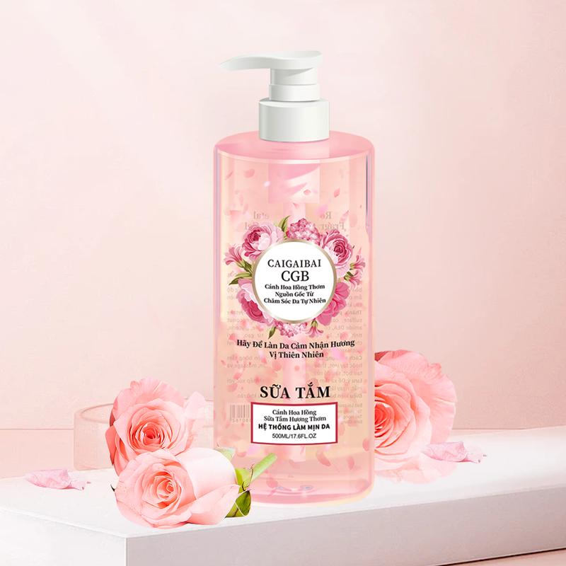 Sữa Tắm Cánh Hoa Hồng Dưỡng Ẩm Lâu Trôi Hương Thơm Nhẹ Nhàng Tự Nhiên body scrub body nhật kim anh bubble bar body scrub xà phòng teo sữa tắm con dê trắng da hana cẩm tiên kem lột xà phòng teo