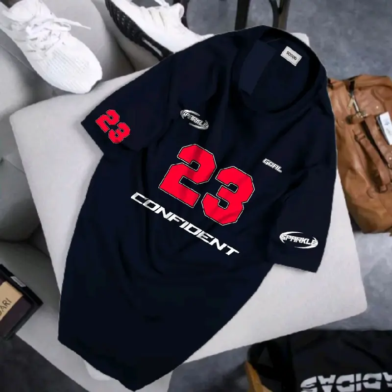 Terbaru Kaos Distro CONFIDENT 23 Lengan pendek Premium Uniseks Bahan Katun Tebal combed 20s | Atasan Pria Dan wanita dewasa - Oblong Keren Bisa COD'AN bajupria elegan pas outfit cowok baju hitam shirt vintage tshirt viral 【l】 bajucowo baseball 4