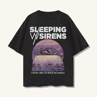 t-shirt sleeping with sirens if you were a movie kaos oversize pria wanita 0