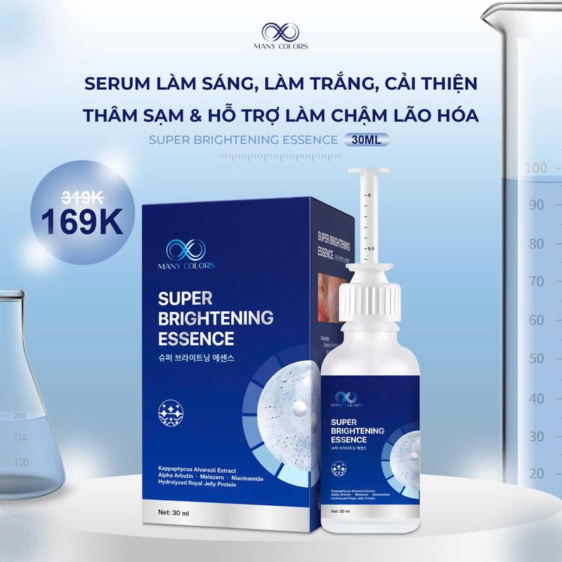 Serum SUPER BRIGHTENING ESSENCE 30ml - Hỗ Trợ Làm Sáng Dưỡng Trắng Mờ Thâm Sạm, Căng Bóng Da
