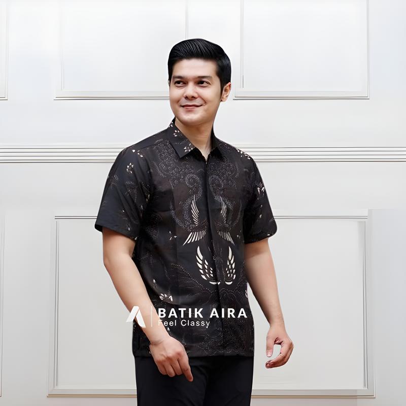 Kemeja Batik Pria batik premium lengan panjang terbaru 2024 cowok batik pria pendek anak laki Hem 1