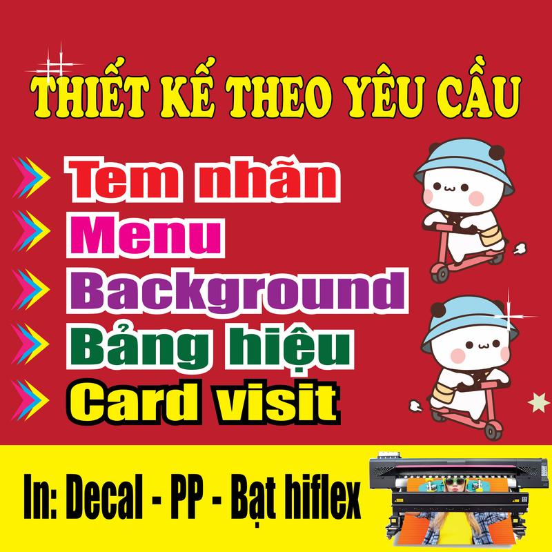 In Decal Bạt Đủ Loại Kích Cỡ Theo Yêu Cầu Thiết Kế Miễn Phí Tự Do Chọn Lựa Tem…
